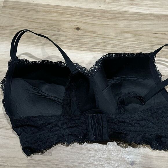 Aerie Real Happy Wireless Black Lace Bra Women’s 40DD - Picture 4 of 5